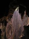 Inside the giant limestone cave.